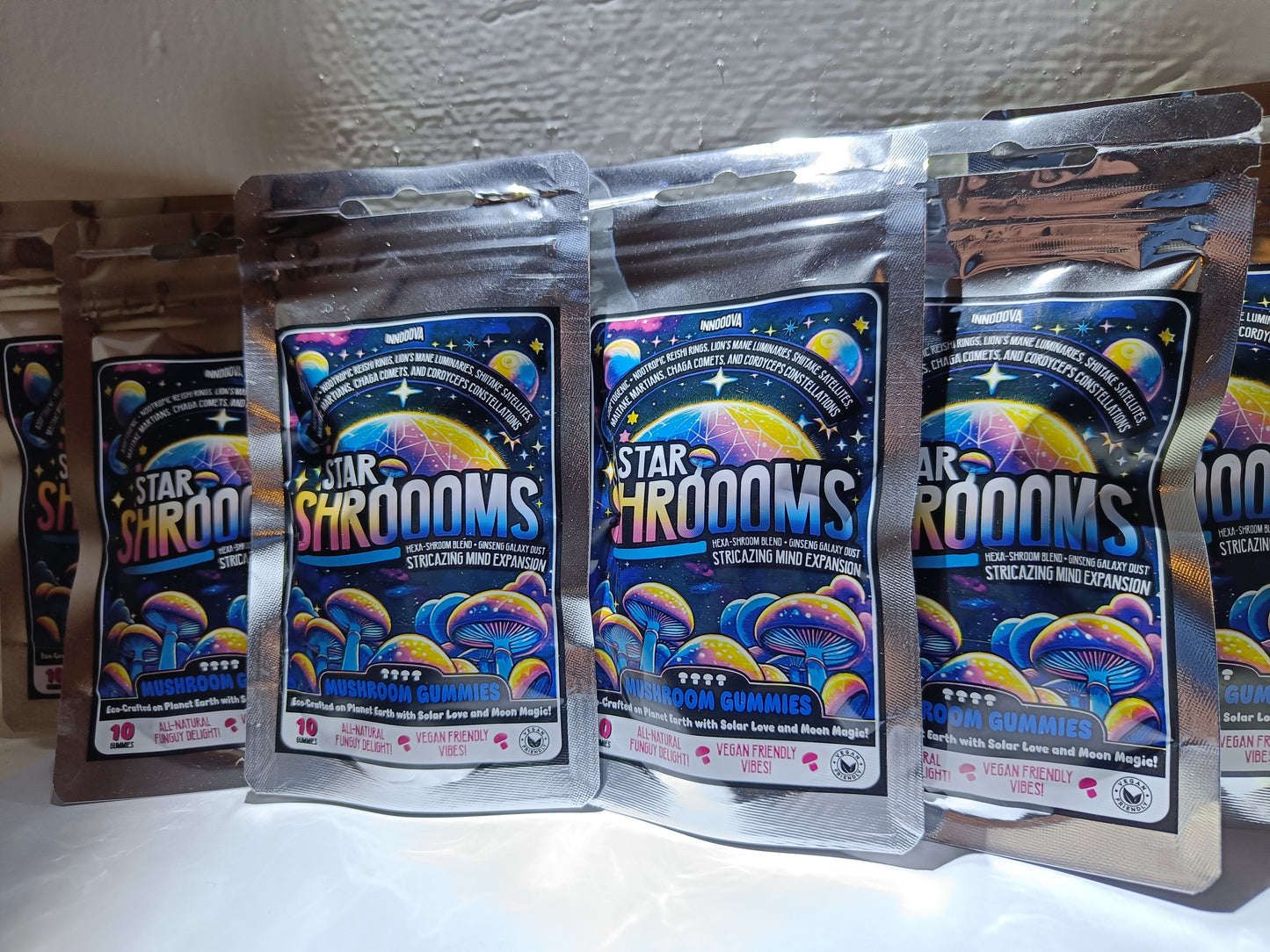 Innooova Starshroooms Nootropic + Adaptagenic Mushroom Gummies Full Pack - 10 Gummies