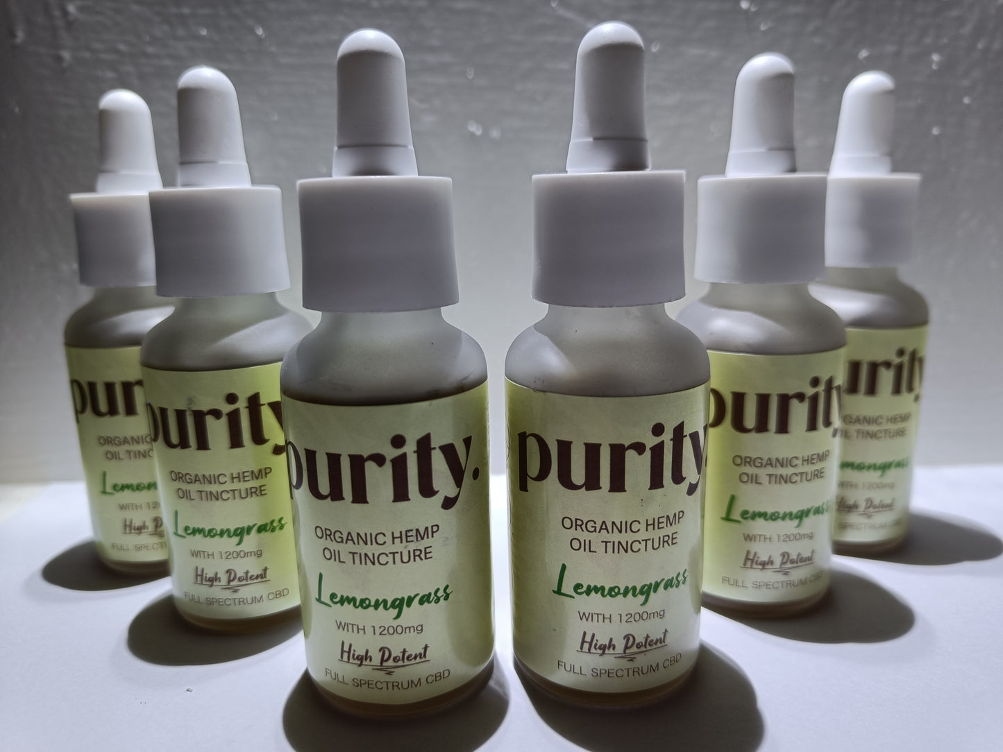 Purity - Lemongrass flavour - 1200mg Full-Spectrum High Potency CBD Olive Oil 30ml